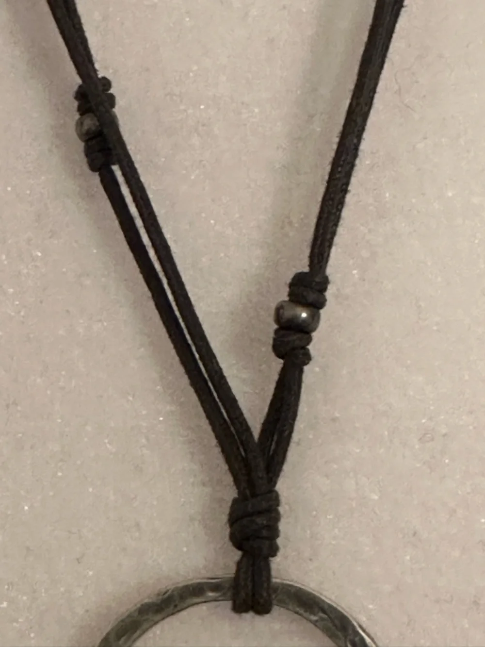 Silpada Leather Cord Pendant Necklace with Brown and Cream Charms - Picture 8 of 8